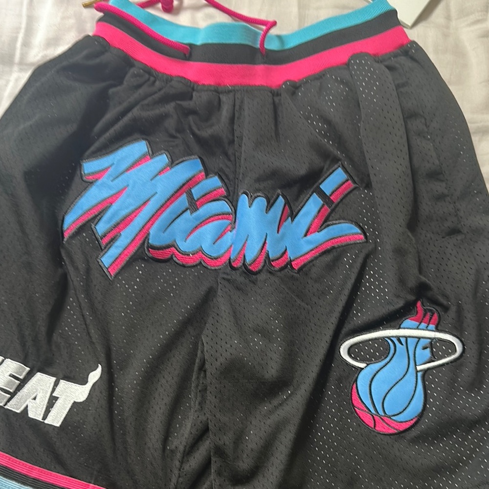 Just Don Black and Pink Kids Shorts